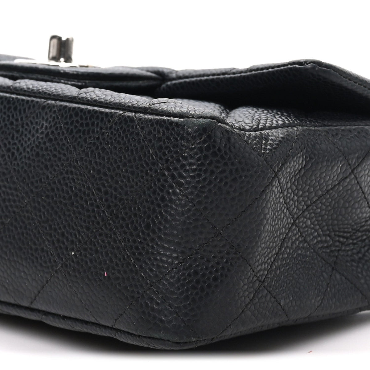 Mini Quilted Caviar Flap Shoulder Bag - Tan