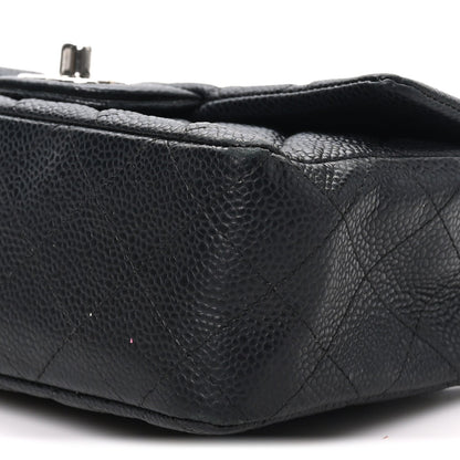 Mini Quilted Caviar Flap Shoulder Bag - Tan