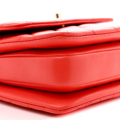 Mini Quilted Lambskin Flap Shoulder Bag