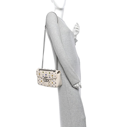 Small Calfskin Shoulder Bag - White