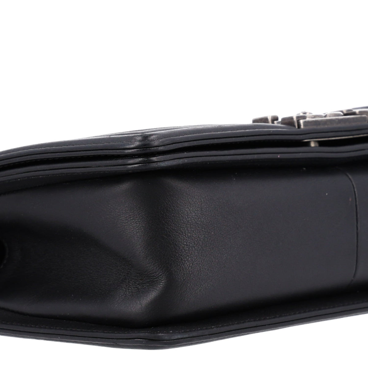 Medium Quilted Lambskin Flap Shoulder Bag - Black