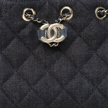 Mini Quilted Handbag - Blue