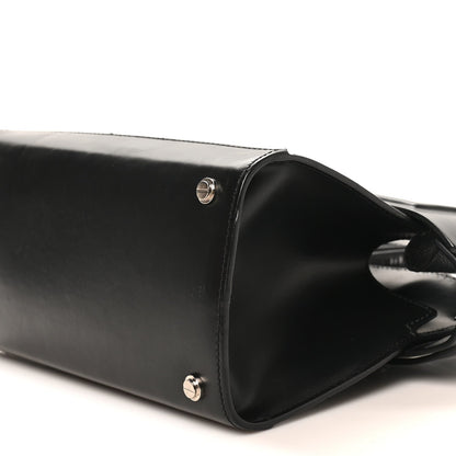Mini Calfskin Satchel Bag - Black