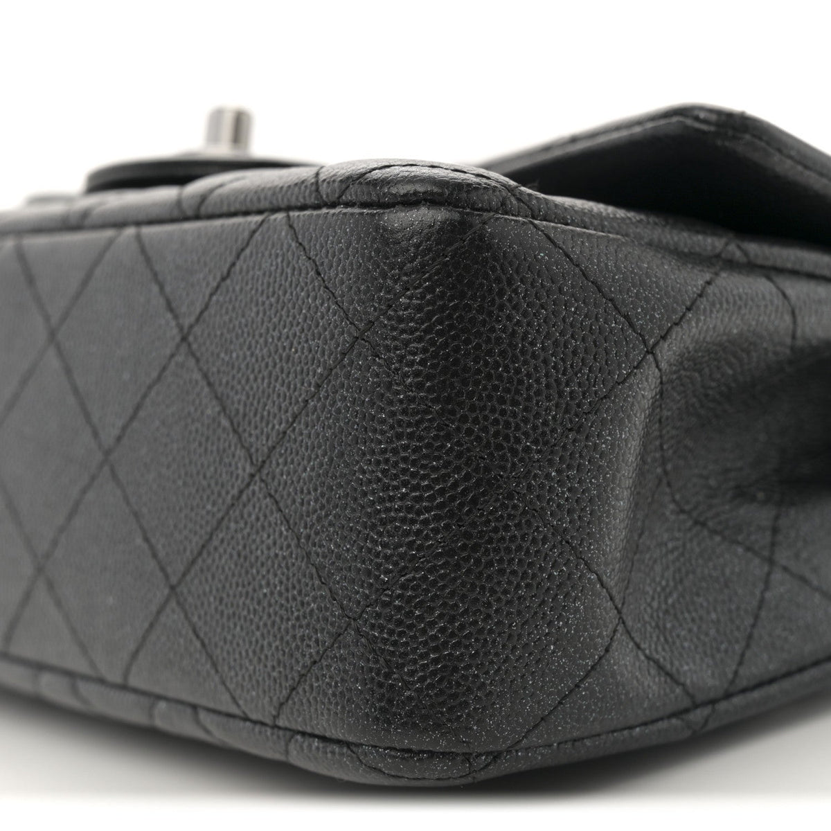 Mini Quilted Caviar Flap Shoulder Bag - Tan