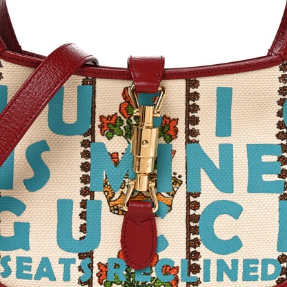 Small Calfskin Canvas Hobo Bag - Red