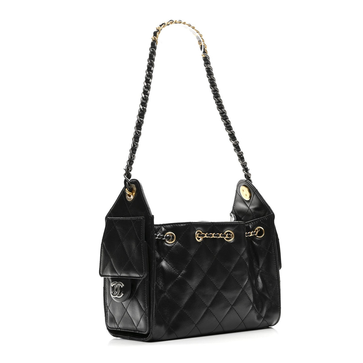 Mini Quilted Handbag - Black