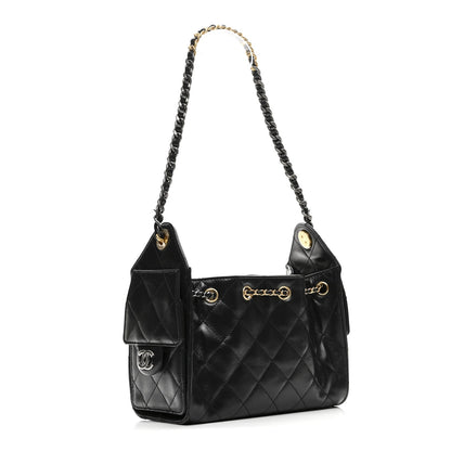 Mini Quilted Handbag - Black