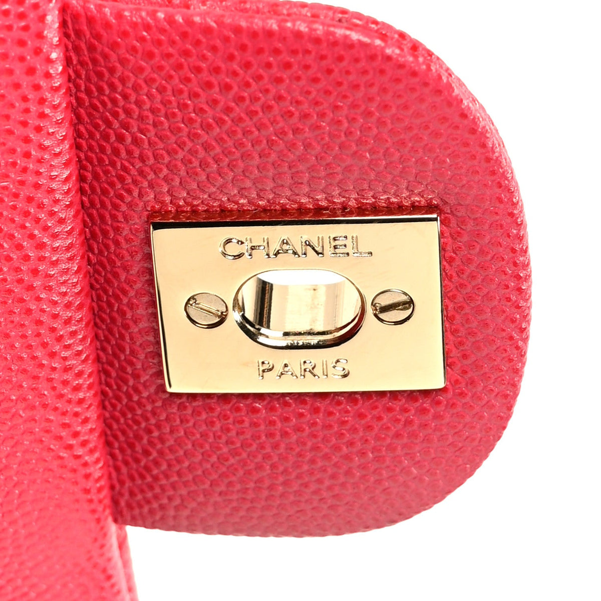 Small Quilted Caviar Flap Shoulder Bag - Pink