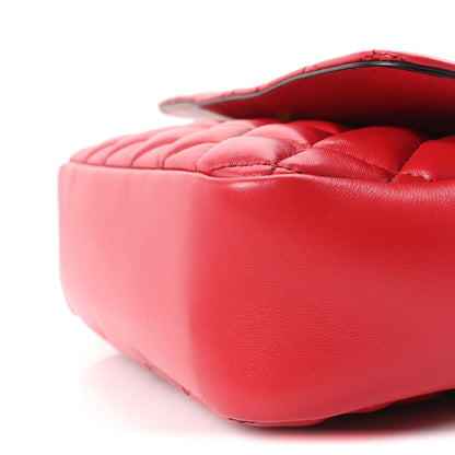 Quilted Nappa Crossbody Bag - Red