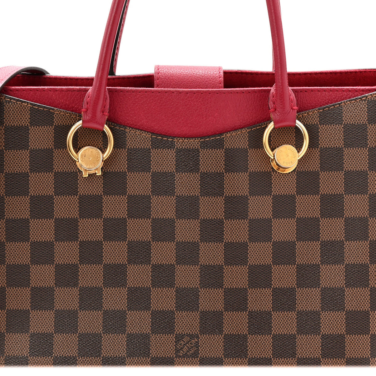 Damier Ebene Lv Riverside Lie De Vin Handbag