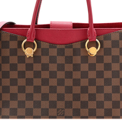 Damier Ebene Lv Riverside Lie De Vin Handbag
