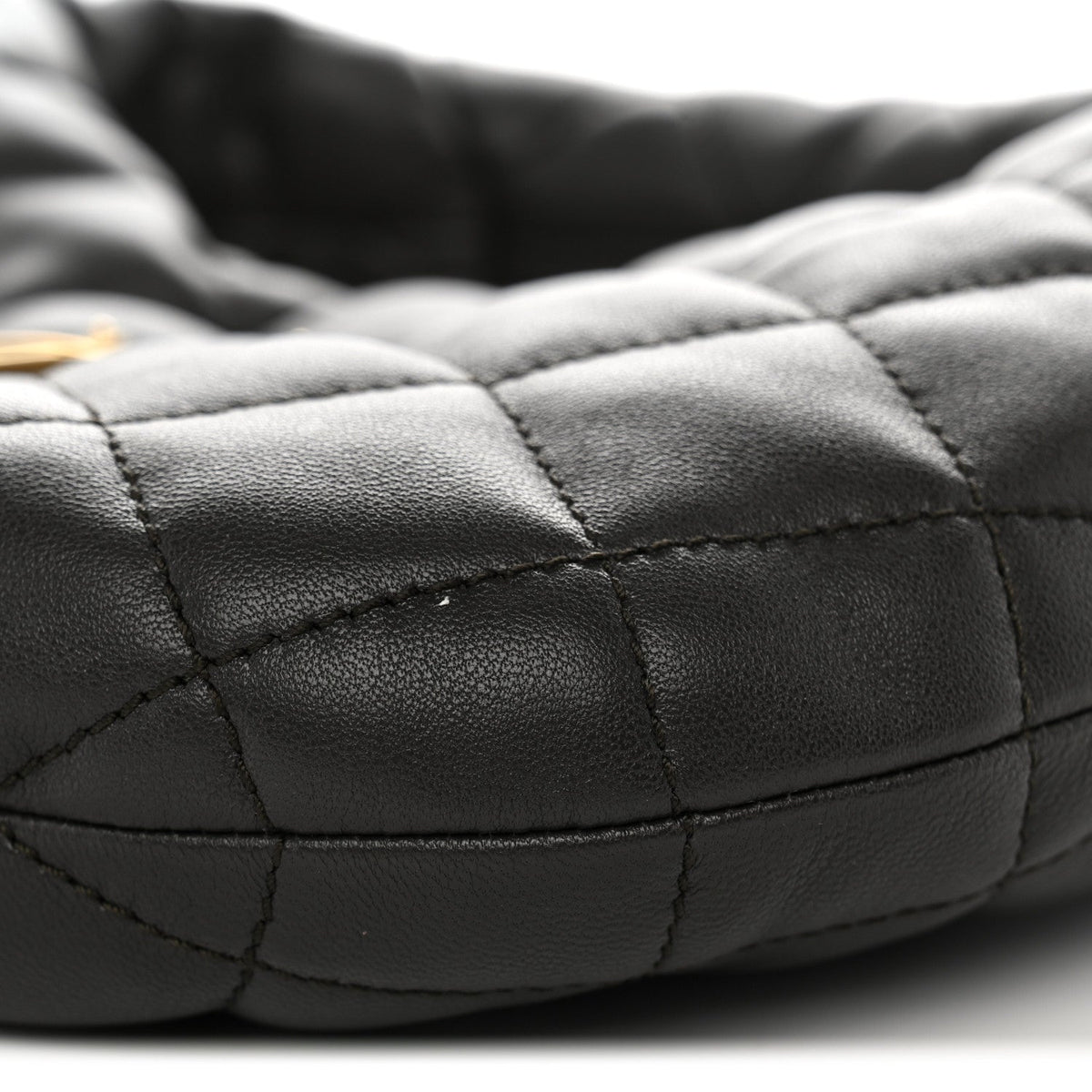 Quilted Lambskin Handbag - Grey