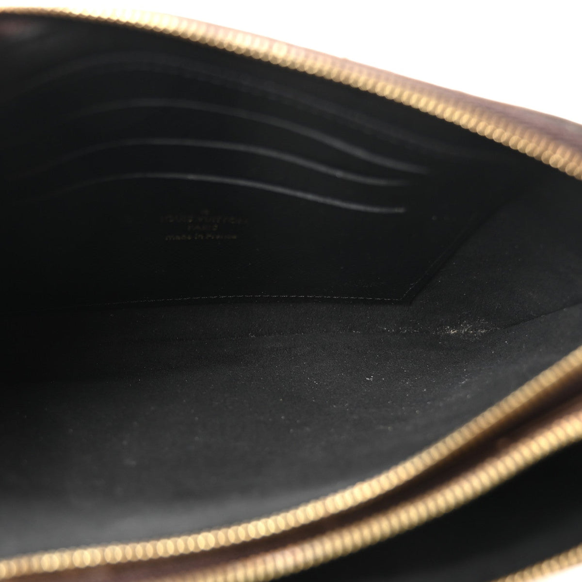 Reverse Monogram Giant Double Zip Pochet Handbag