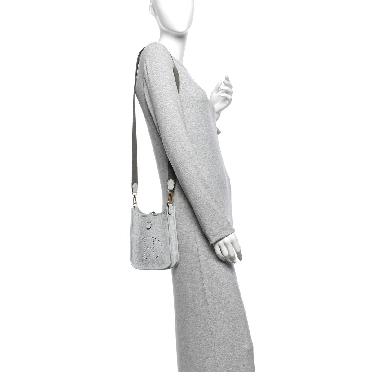 Taurillon Clemence Evelyne Tpm Bleu Pale Handbag