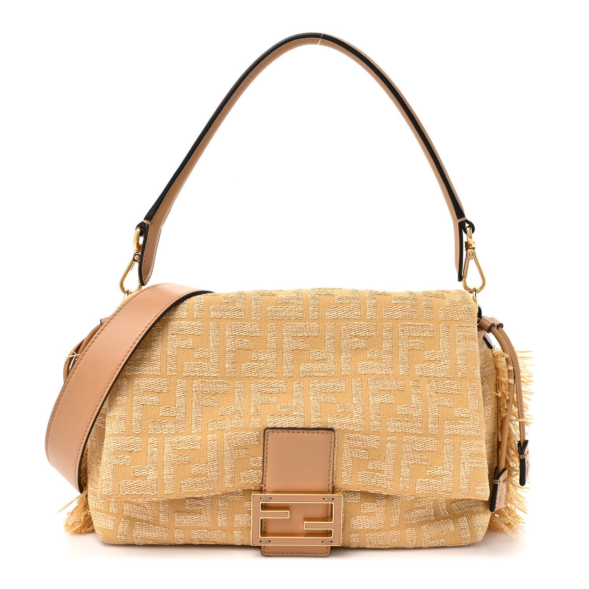 Medium Fabric Handbag - Beige