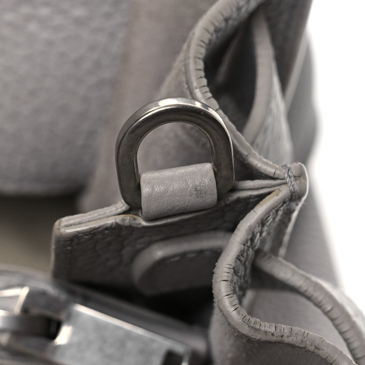 Small Calfskin Handbag - Grey