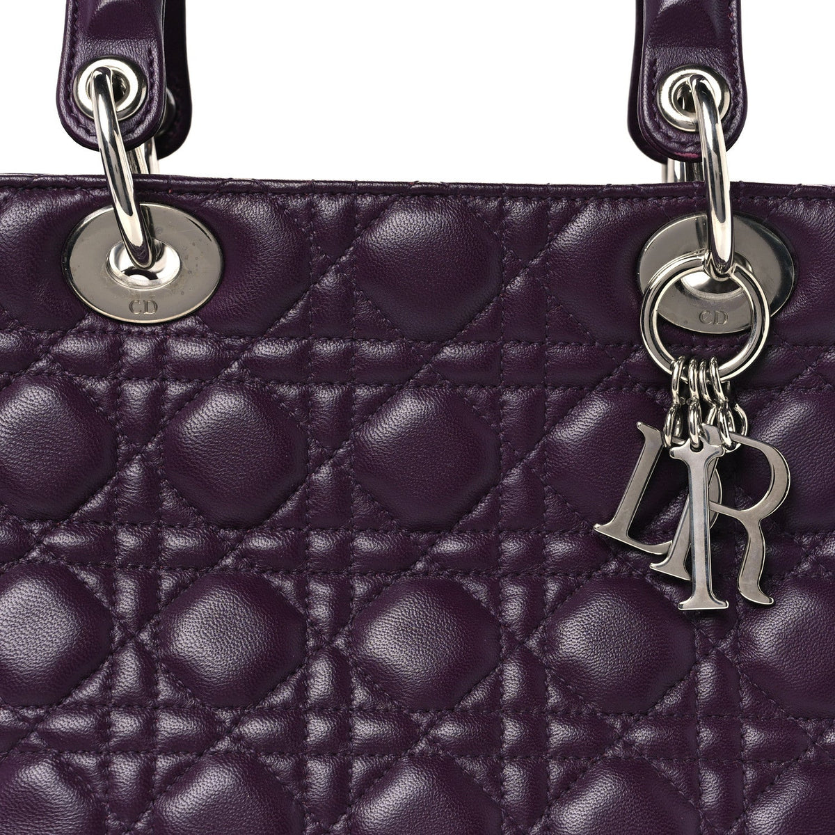Medium Lambskin Handbag - Purple