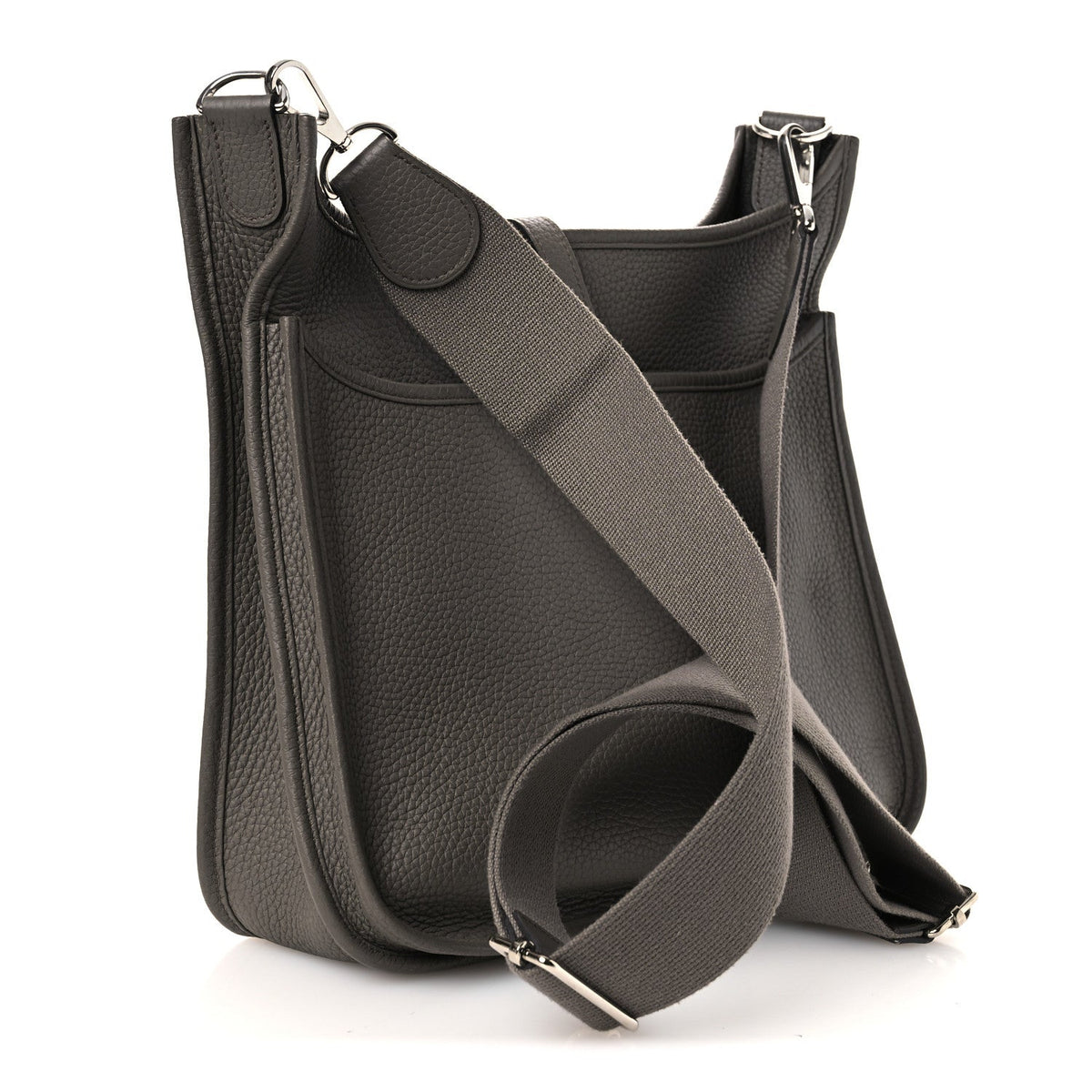 Taurillon Clemence Evelyne Iii Pm Etain Handbag