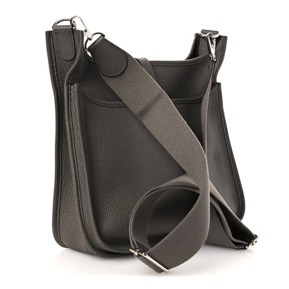 Taurillon Clemence Evelyne Iii Pm Etain Handbag