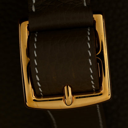 Taurillon Clemence Halzan 31 Gm Etoupe Handbag
