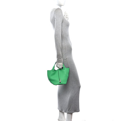 Taurillon Clemence Swift Eclat Picotin L Handbag