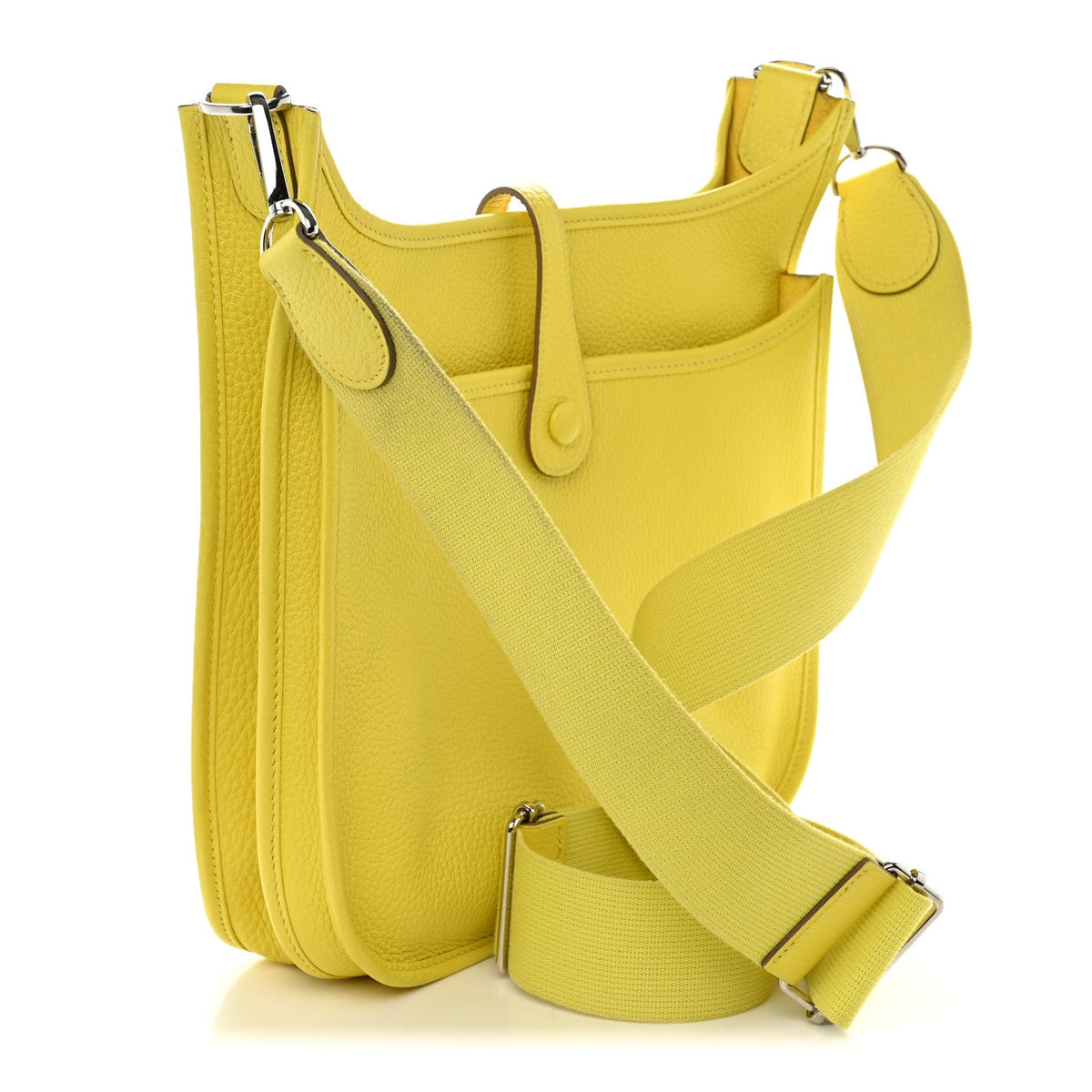 Taurillon Clemence Evelyne Iii Pm Lime Handbag