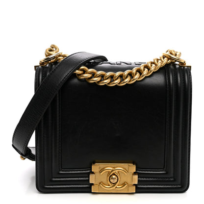 Mini Calfskin Flap Shoulder Bag - Black
