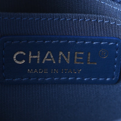Small Quilted Lambskin Backpack - Blue