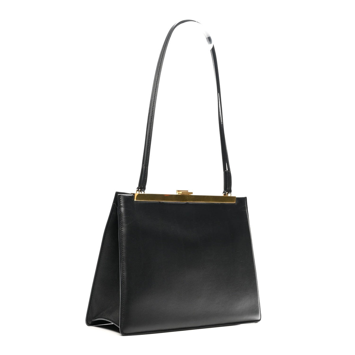 Medium Calfskin Shoulder Bag - Black
