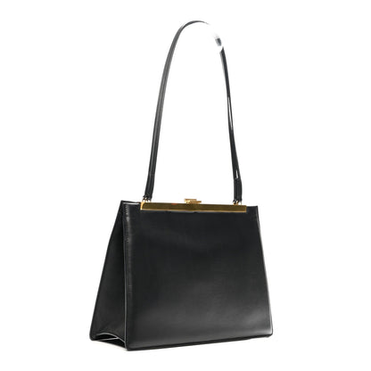 Medium Calfskin Shoulder Bag - Black