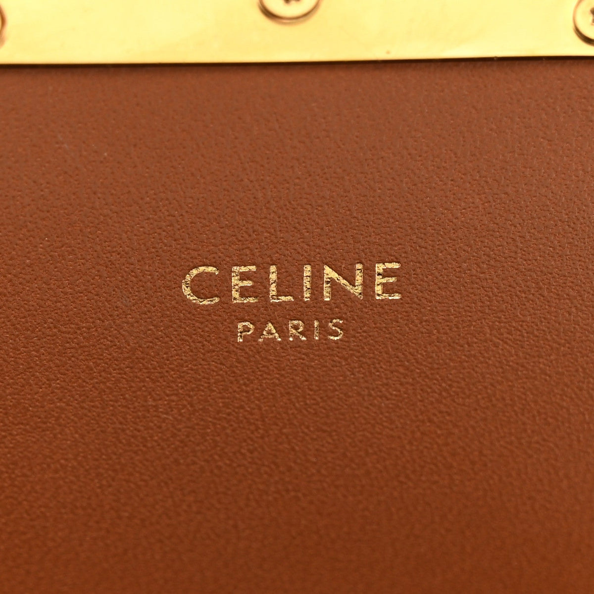 Calfskin Canvas Handbag - Tan