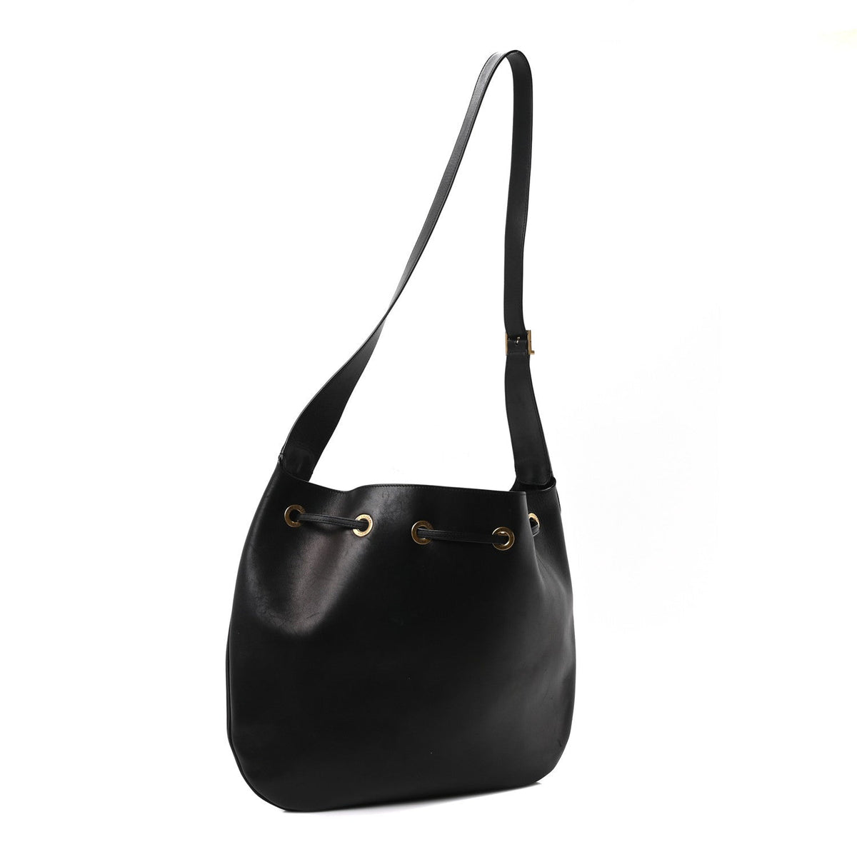 Large Calfskin Hobo Bag - Black