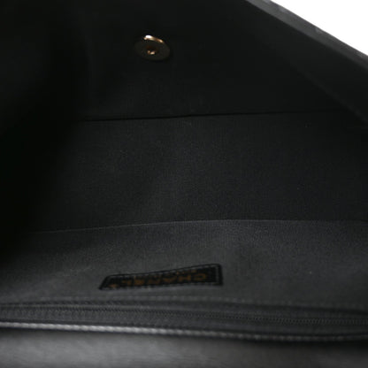 Medium Calfskin Flap Shoulder Bag - Black