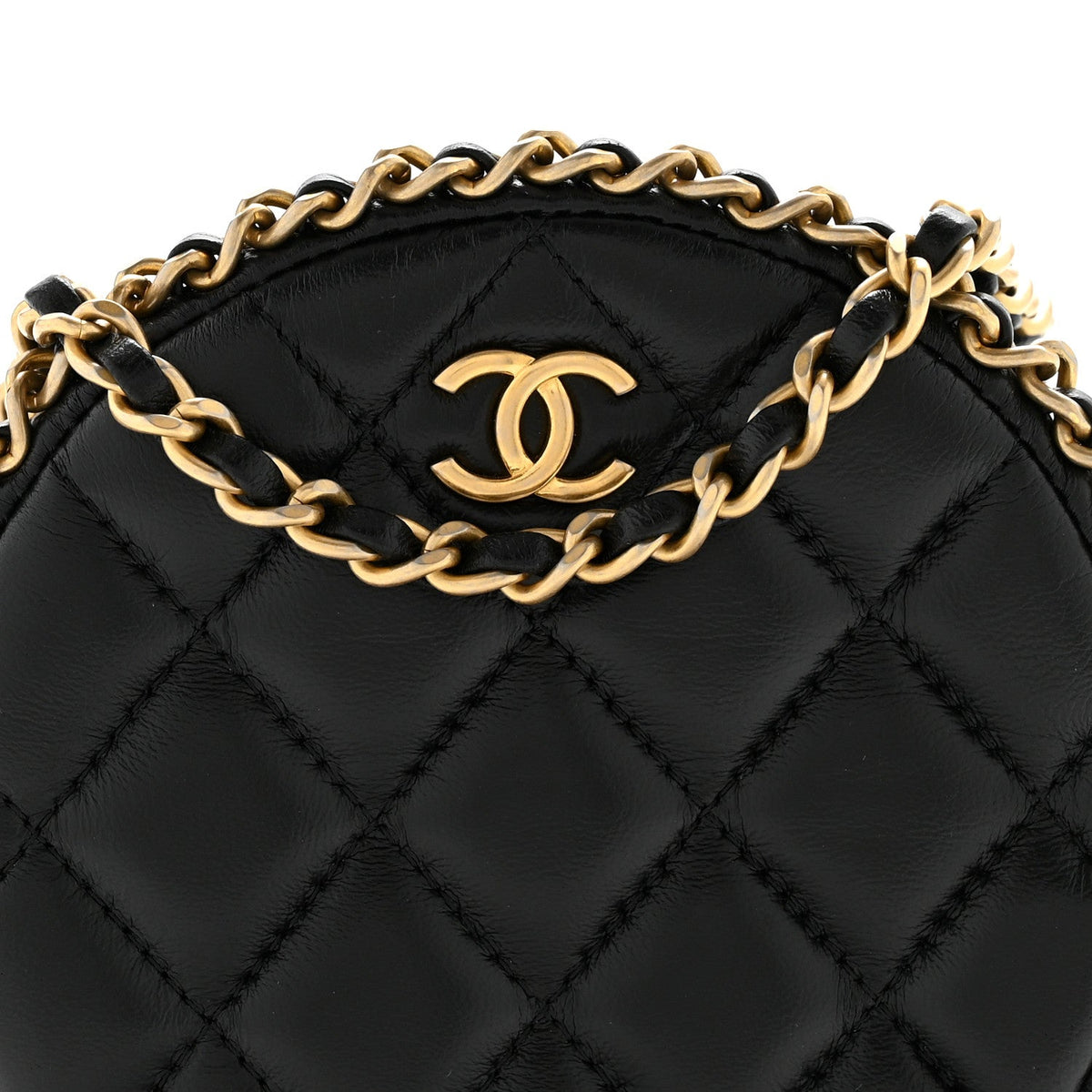 Quilted Lambskin Clutch Bag - Black