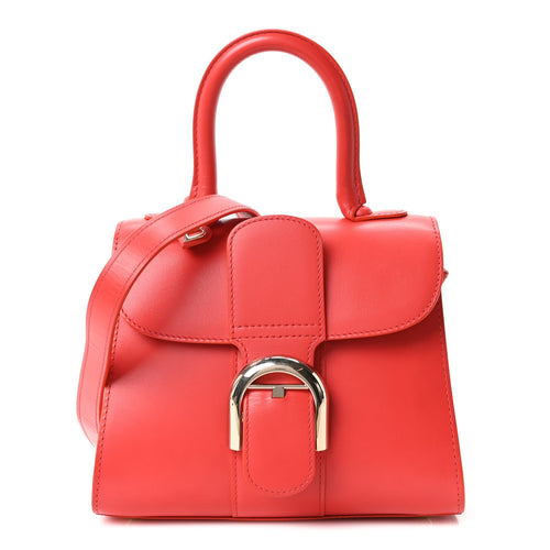 Mini Calfskin Satchel Bag - Red