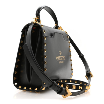 Small Calfskin Flap Shoulder Bag - Black