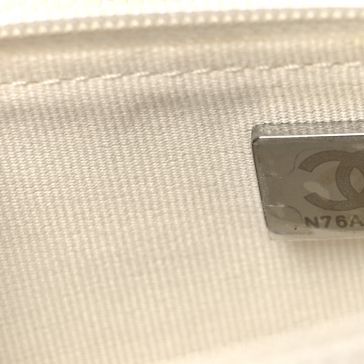 Quilted Caviar Flap Shoulder Bag - White