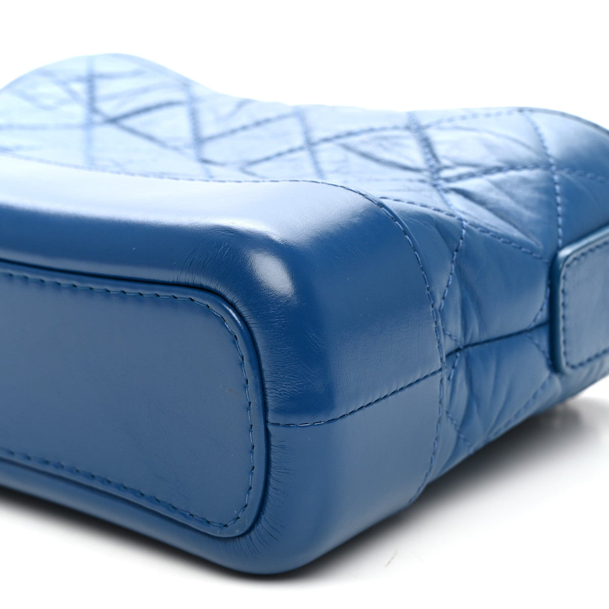 Small Quilted Calfskin Hobo Bag - Blue