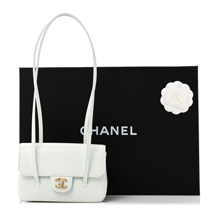 Mini Caviar Shoulder Bag - Light Blue