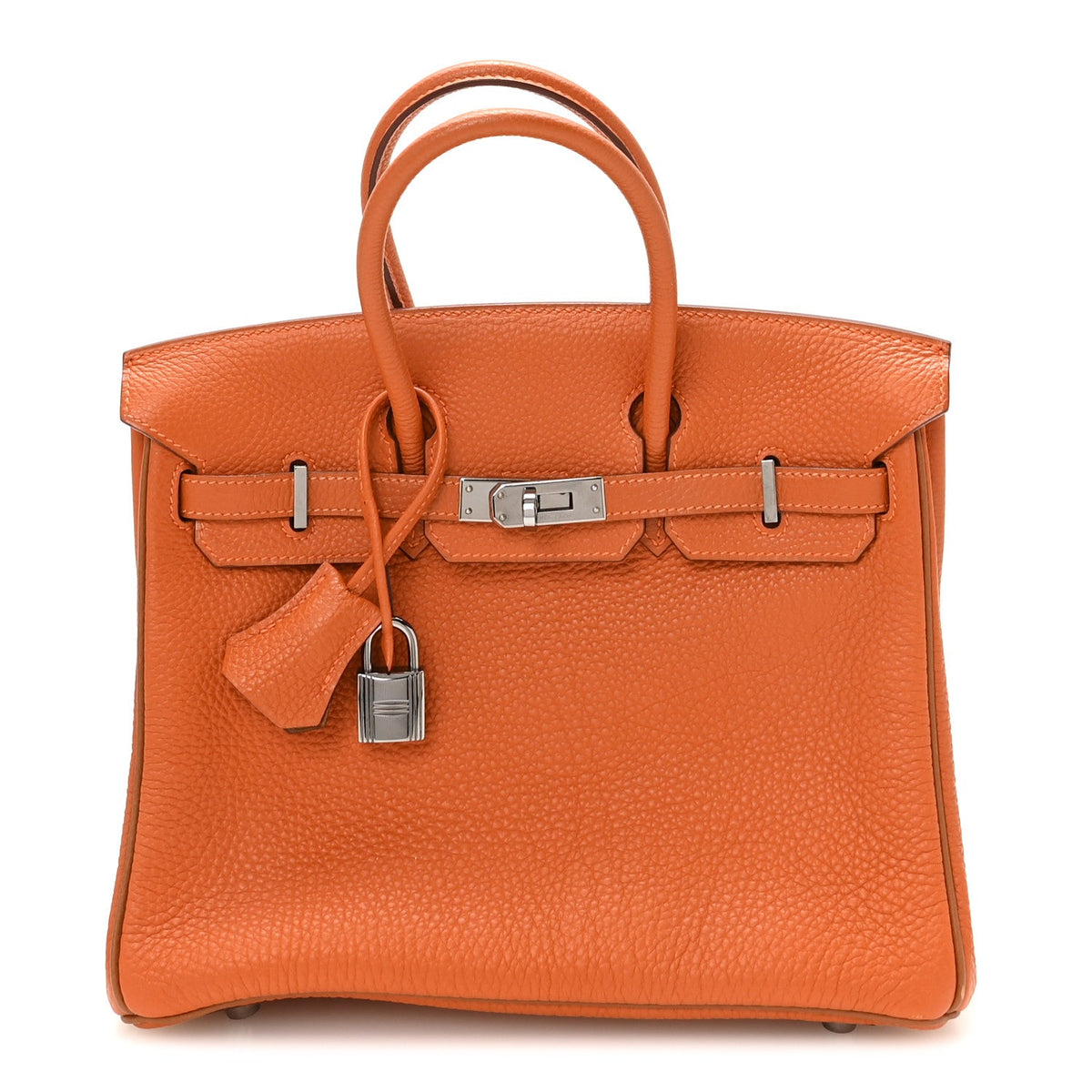 Togo Verso Birkin 25 Potiron Fauve Handbag