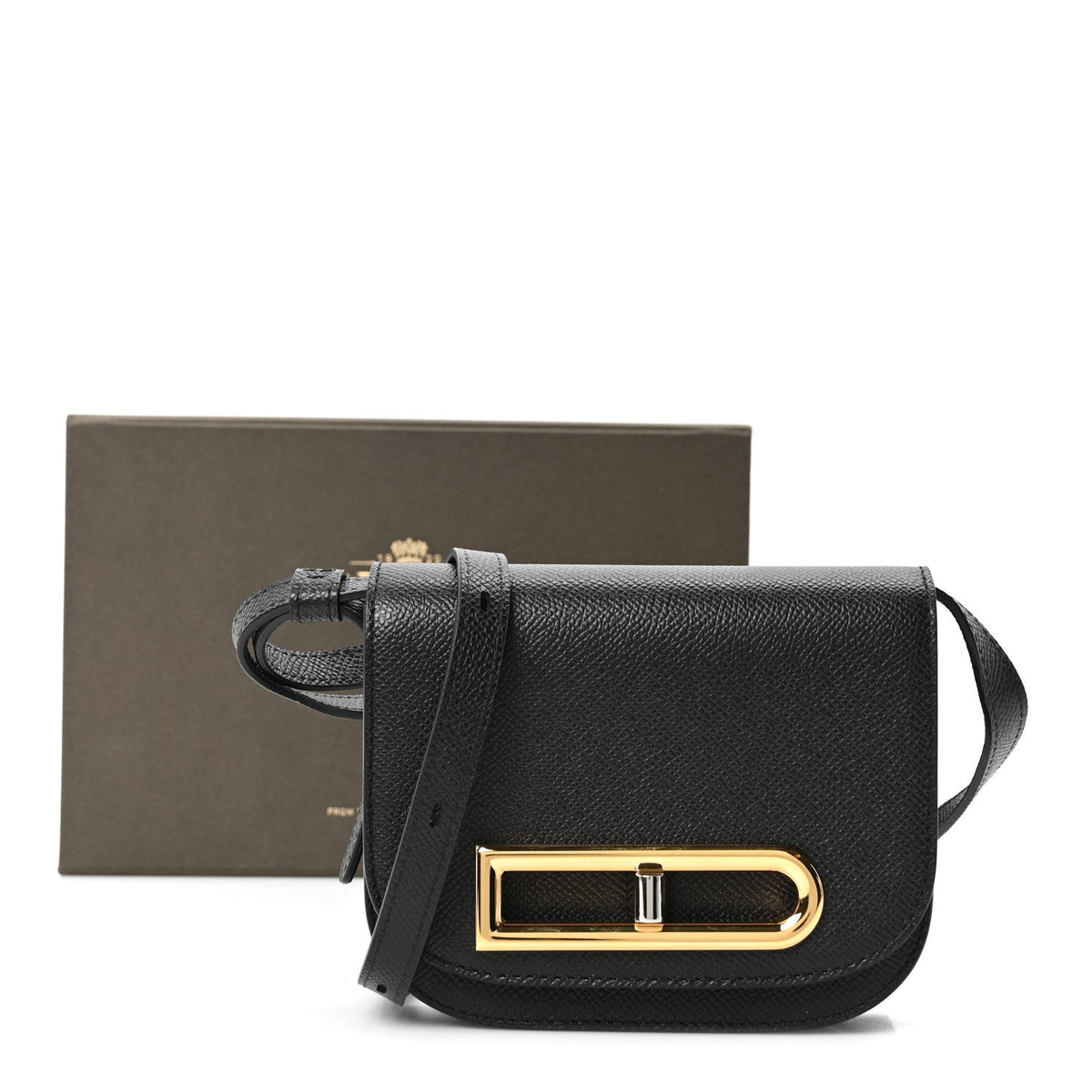 Calfskin Crossbody Bag - Black