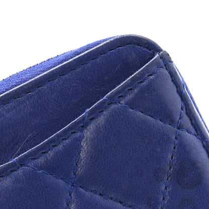 Quilted Lambskin Wallet Bag - Blue