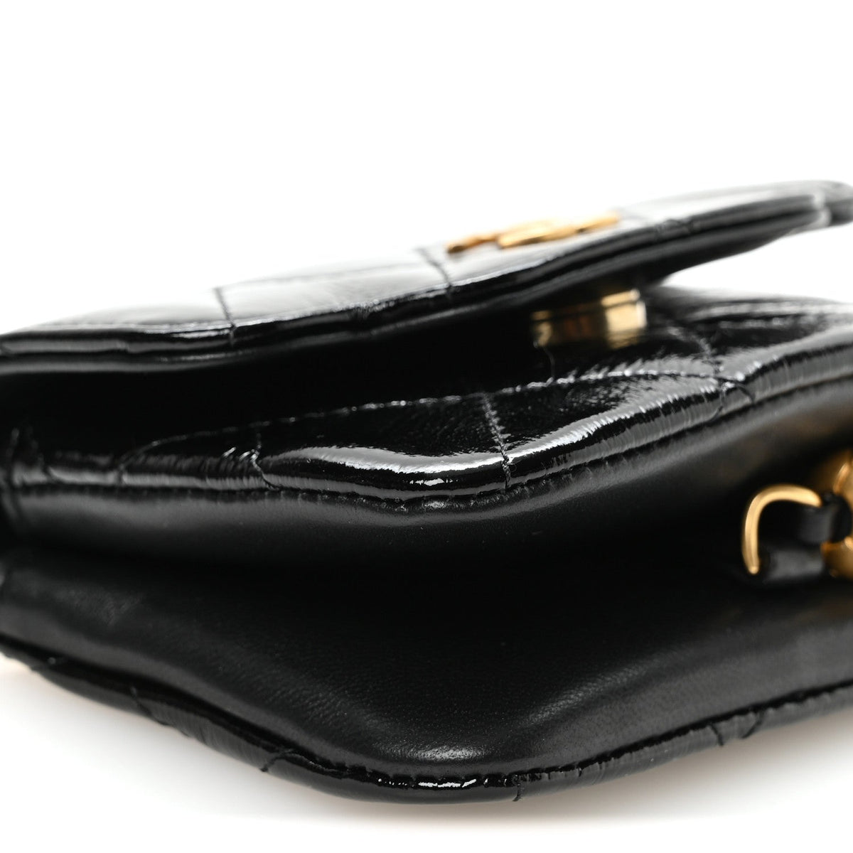 Quilted Lambskin Clutch Bag - Black
