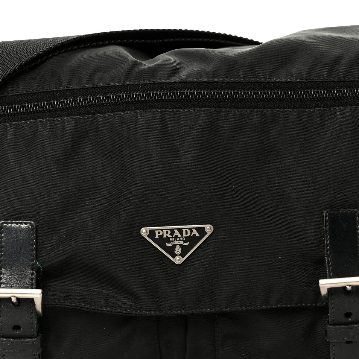 Nylon Shoulder Bag - Black