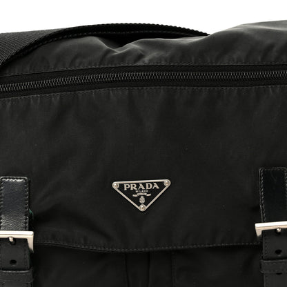Nylon Shoulder Bag - Black