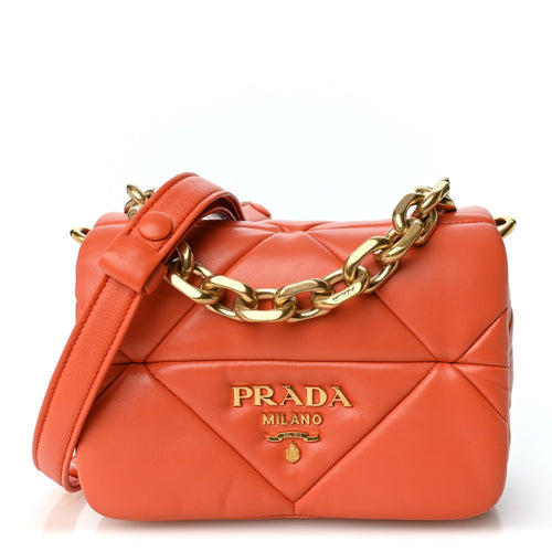 Small Quilted Nappa Flap Shoulder Bag