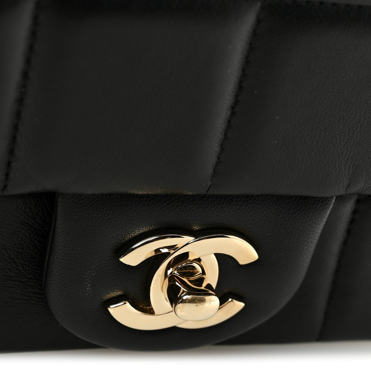 Mini Quilted Lambskin Flap Shoulder Bag - Black