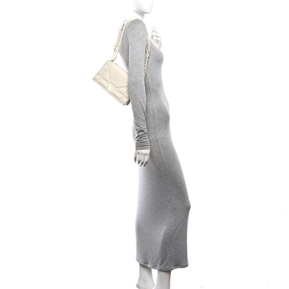 Small Calfskin Flap Shoulder Bag - White