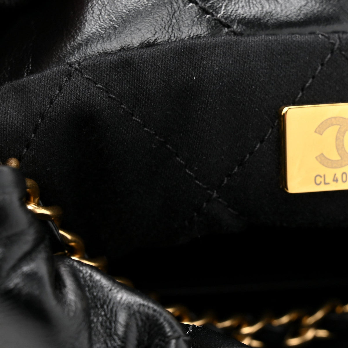 Mini Quilted Calfskin Handbag - Black
