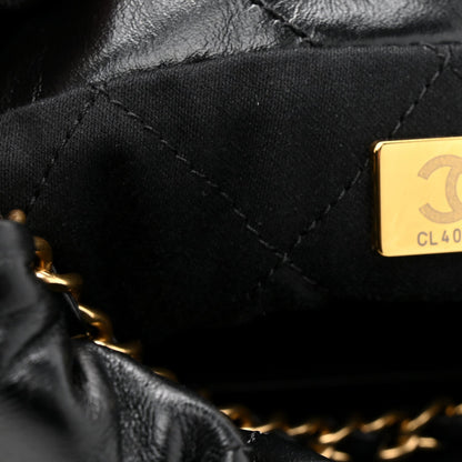Mini Quilted Calfskin Handbag - Black